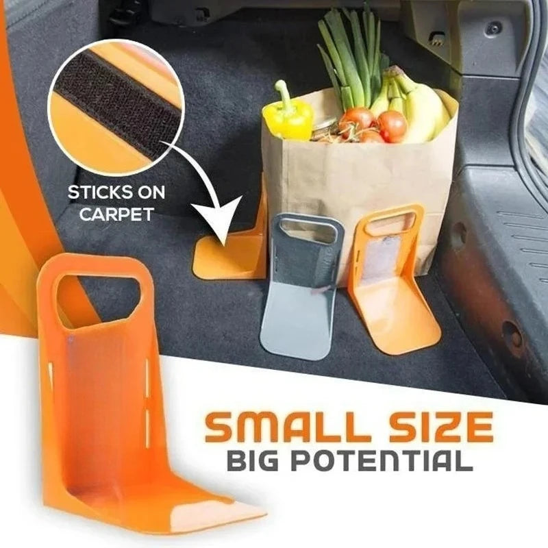 2pc Car Back Auto Trunk Fixed Rack Holder Stand Shake-proof Organizer Fence Storage Holder Adjustable Distance Storage Box Fixer Zpaxo