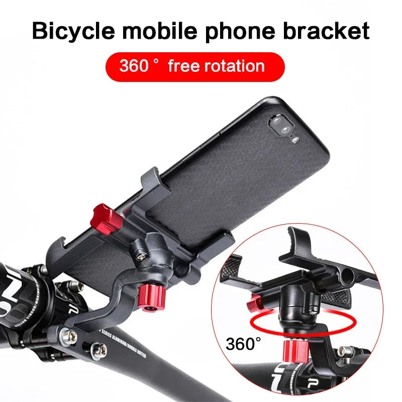 Rotatable 360 Degree Aluminum Bicycle Phone Holder Bike Motorcycle