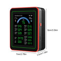 WiFi 18 in 1 Air Quality Detector TFT Display Portable AQI CO PM2.5 PM10 PM0.3 TVOC HCHO C6H6 CO2 Tester APPControl Data Storage Zpaxo black