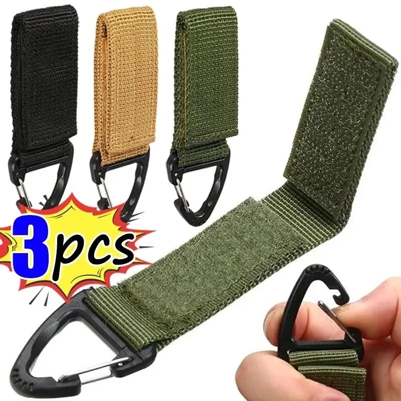 Tactical MOLLE Webbing Buckle Clips 3/6/9-Pack | Carabiner Hook