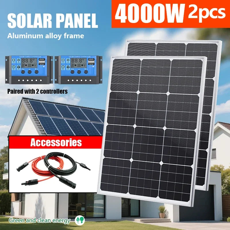 4000W 18V Solar Panel Efficiency Monocrystalline Tempered Glass Zpaxo