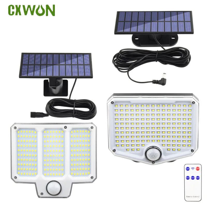 Outdoor Solar Panel Lights LED Garland Motion Sensor Waterproof Split Zpaxo