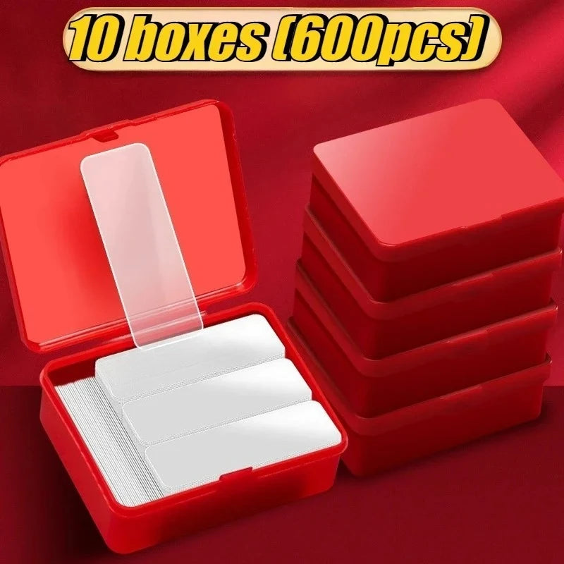 Strong Double Sided Adhesive Waterproof Removable Reusable Mounting Tape for Walls Wood Tile Plastic Double Sided Tape Zpaxo 600pcs with box