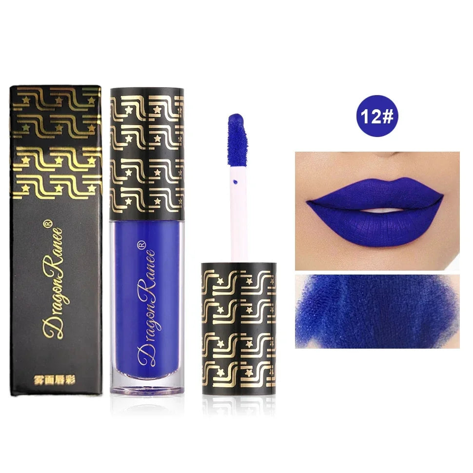 Ryukin Matte Liquid Lipstick Makeup Lip Glaze Moisturizing Waterproof Zpaxo 12
