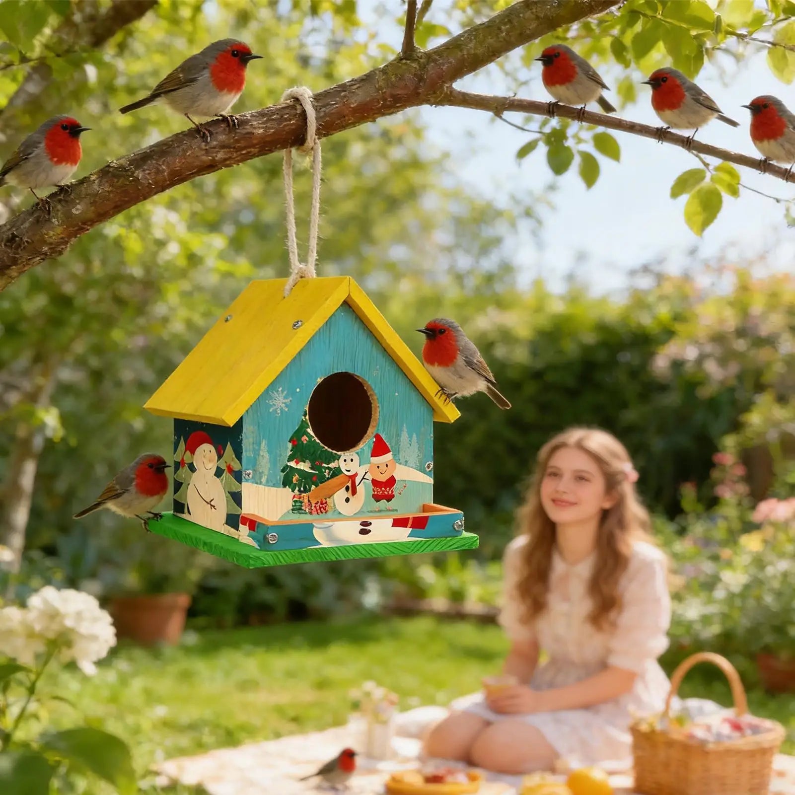 Bird House Paintable Wooden DIY Craft Unfinished Build Birdhouse