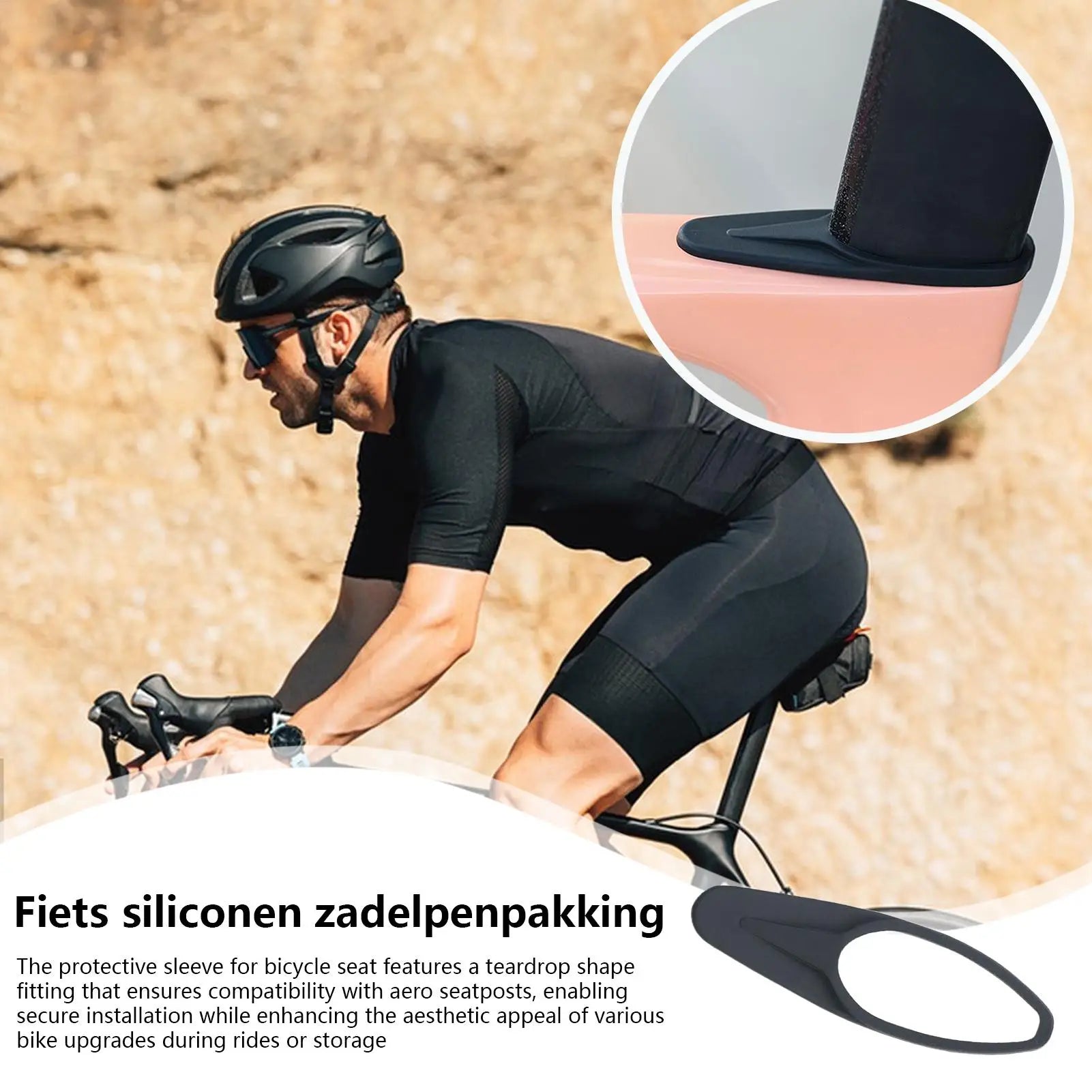 Bike Seatpost Protector Silicone Anti-scratch Dust Cover Long Lasting