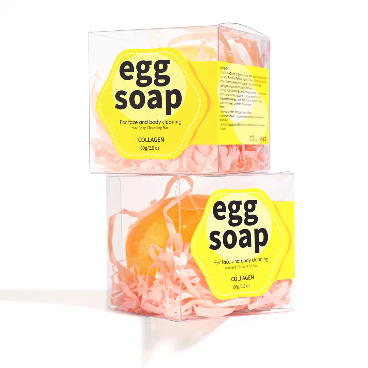 Collagen Egg Soap – Moisturizing Oil Control Body Bar for Women Collagen Bar Soap Zpaxo