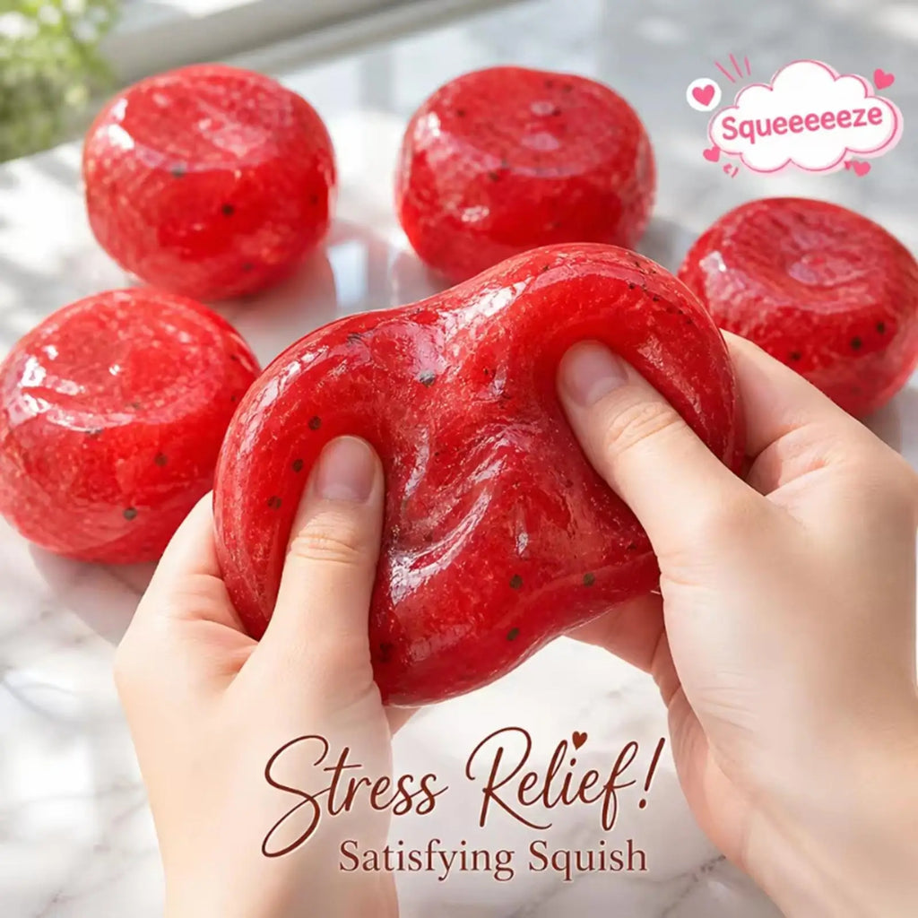 Handmade Watermelon Slushy Toy Soft Slow Rebound Stress Relief Squeeze Toy Realistic Fruit Simulation Model Adult Gift Zpaxo Default Title