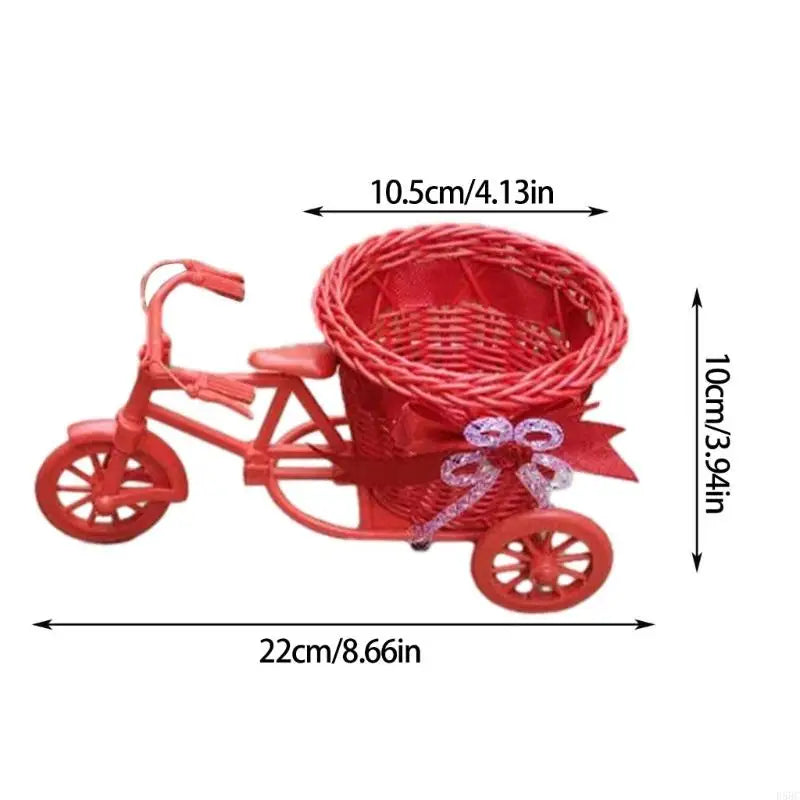 Bicycles Woven Basket Versatiles Rattans Bike Mounted Planter Indoor