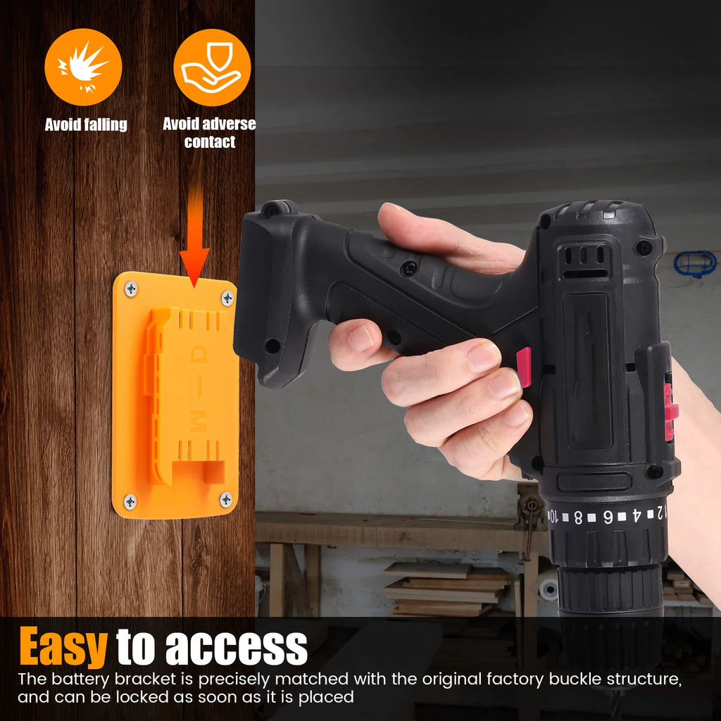Tool Holders and Battery Mounts for Dewalt 20V and Milwaukee Tools ABS Drill and Battery Storage Rack for Garage, Workshop Zpaxo