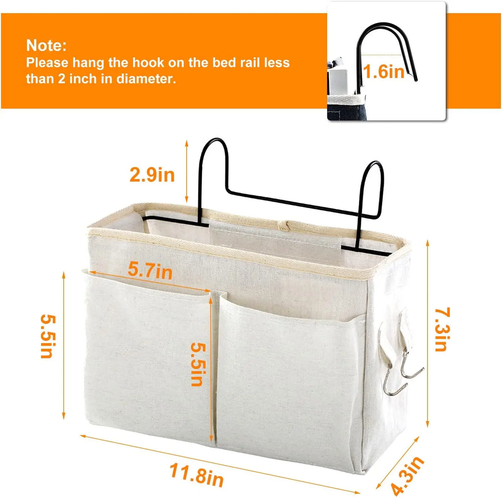 Wall-Mounted Hanging Storage Basket | Dorm & Bedside Organizer