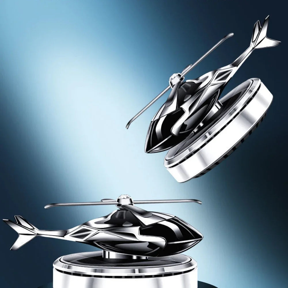 Solar Car Air Freshener Perfume Helicopter Decor Interior Decor Solar Car Rotating Aromatherapy Perfume Accessories Zpaxo