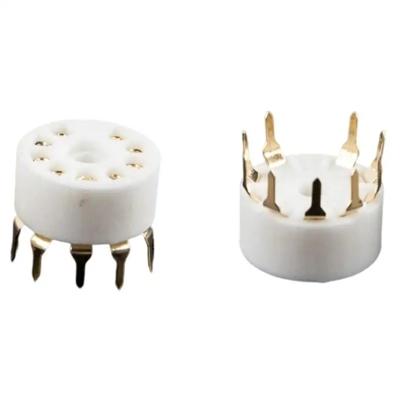 652F Ceramic 9 Pin B9A PCB MOUNT Tube Socket 6DJ8 EL84 6922 6BM8 6BQ5 Zpaxo