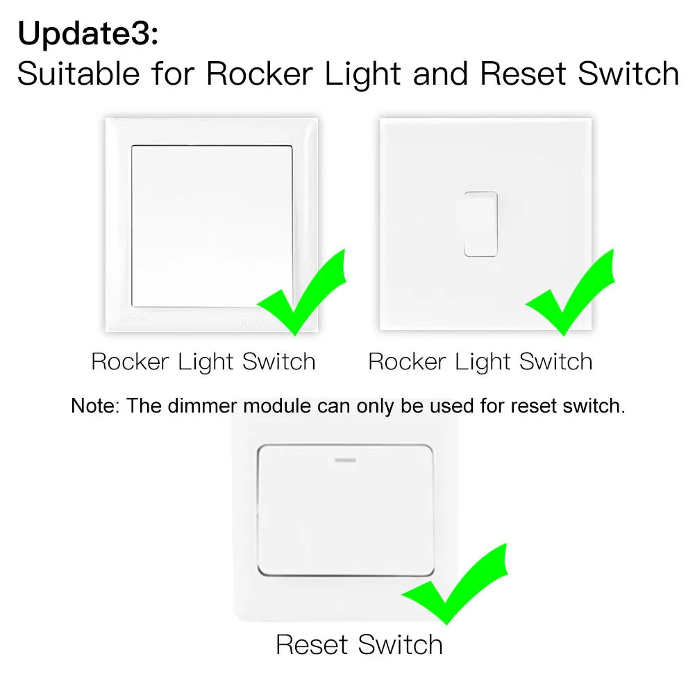 Light Switch Module Wifi Dimmer DIY RF 433 Mhz Relay Automation Wireless Remote Control Smart Life Tuya Alexa Google Home Mose Zpaxo