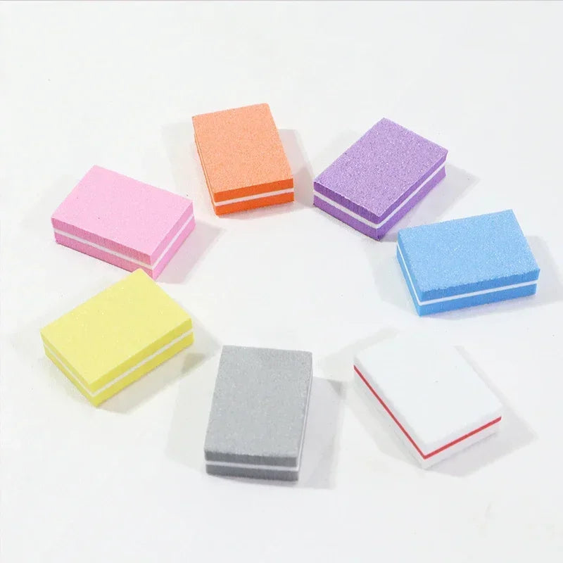 10-100psc Mini Buffing Sanding Files Block Pedicure Care Nail Art Buffer Polish Manicure Pedicure Nail File Tools Nail Charm new Zpaxo