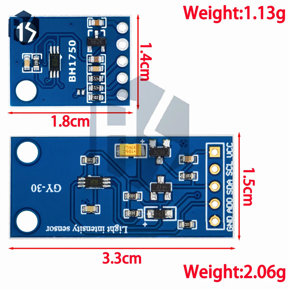 1PCS GY-30 GY-302 BH1750 BH1750FVI light intensity illumination module 3V-5V for Arduino Zpaxo