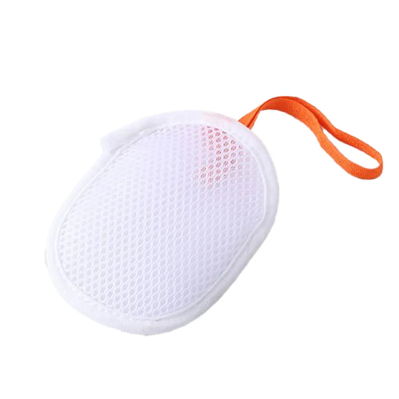 Double-Sided Soap Net Bag – Foaming Mesh Lather Pouch Soap Foaming Bag Zpaxo WHITE