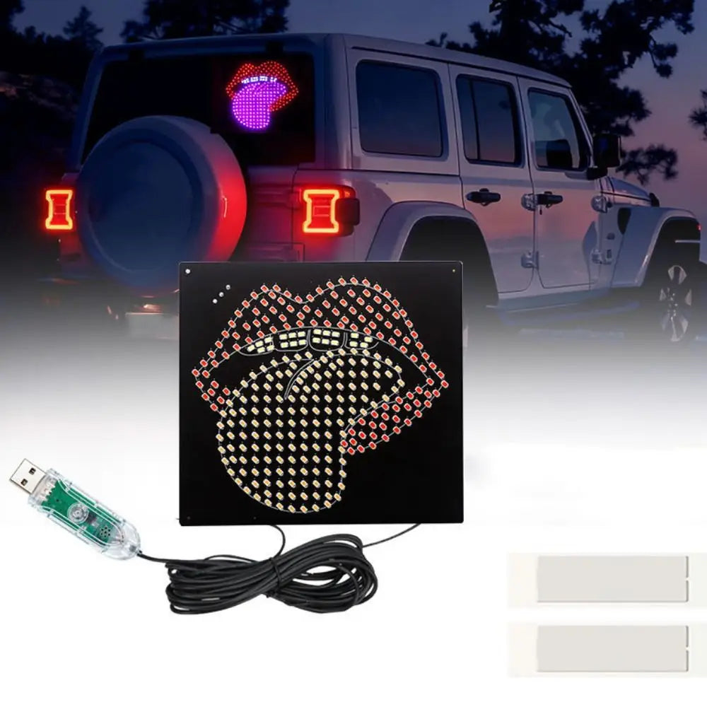 Dynamic Car LED Decorative Lights Self-adhesive Creative Window Zpaxo