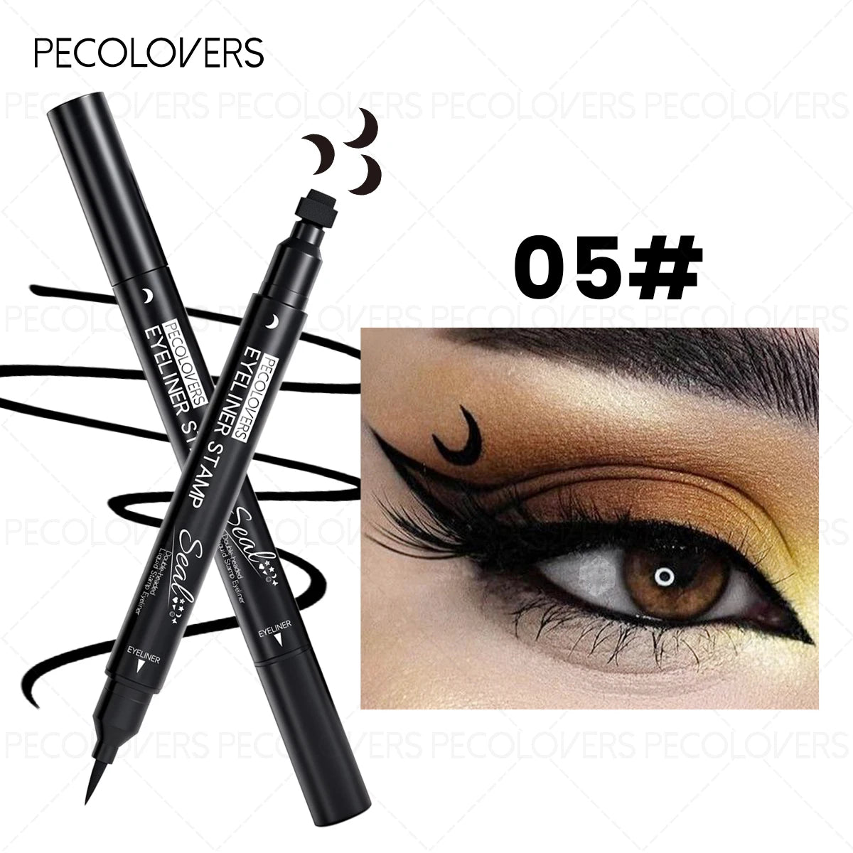 Waterproof & Quick-dry Liquid Eyeliner Pencil,Smudge-proof Eyeliner,Eye Makeup For Parties, Maligras, Music Festivals Zpaxo 05