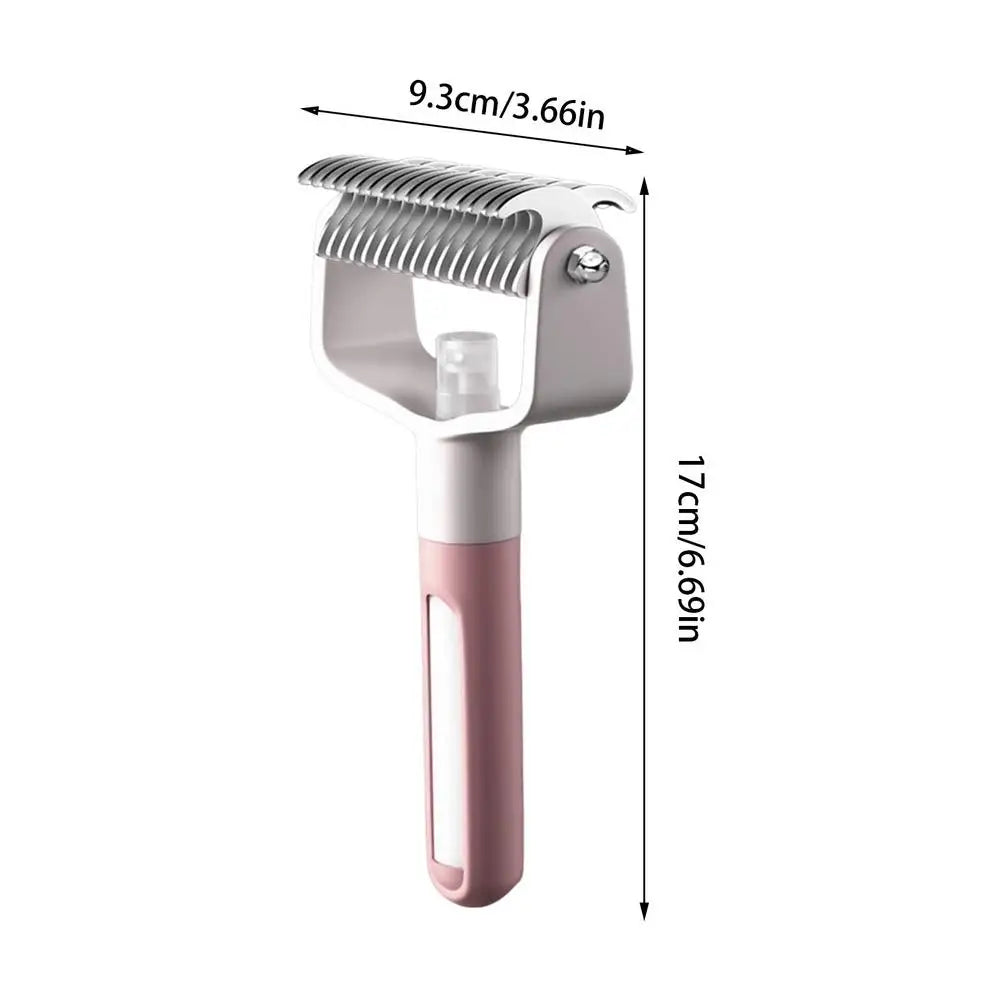 Pet Deshedding Brush – Dog & Cat Grooming with Mist Spray Pet Deshedding Brush Zpaxo Pinks