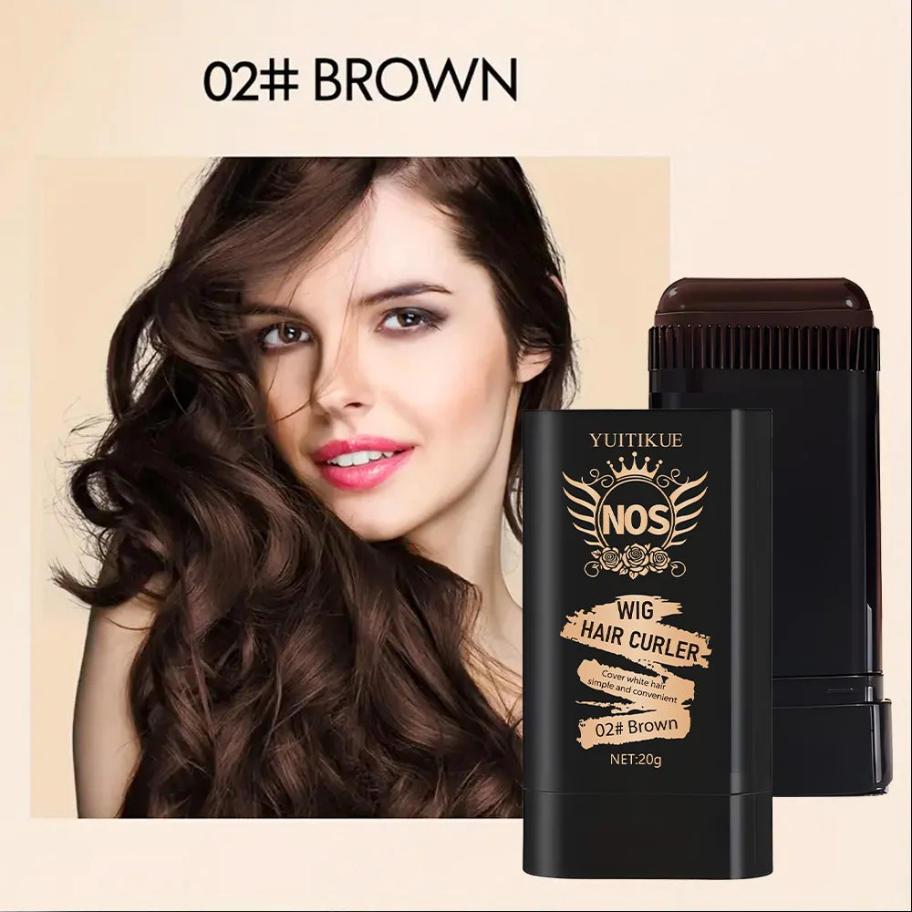 Brown Hair Dye Comb – Instant Gray Hair Touch-Up Stick Hair Dye Comb Zpaxo