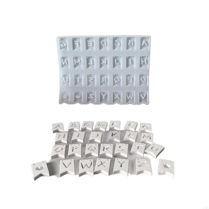 Letter Pendant Silicone Mold Baking Mould Crafting Tool Making Soap