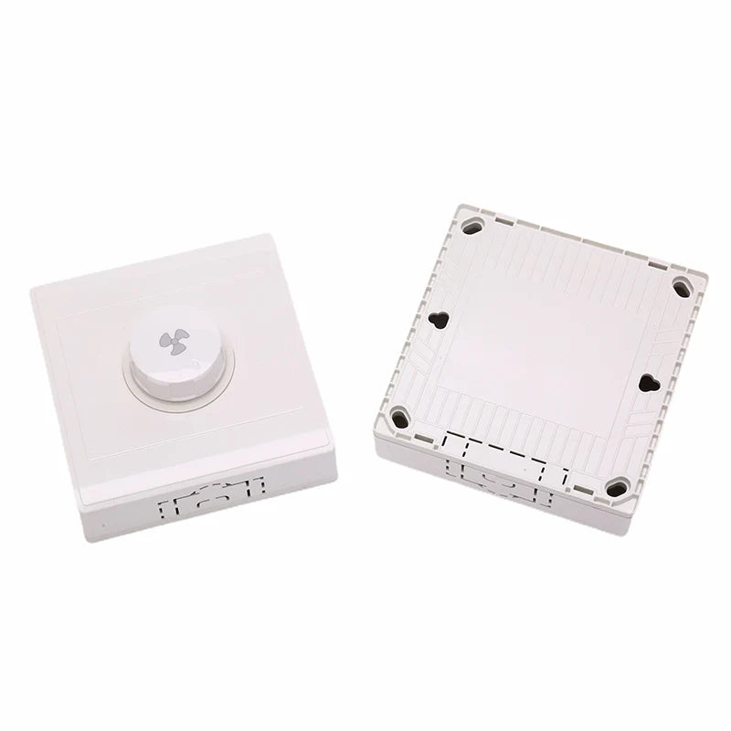 86 White AC220V 10A Plastic Ceiling Fan Solid Controller Wall Switch