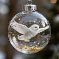 Hummingbird Christmas Ball Ornament – 3D Clear Tree Decor Christmas Ornament Zpaxo StyleD