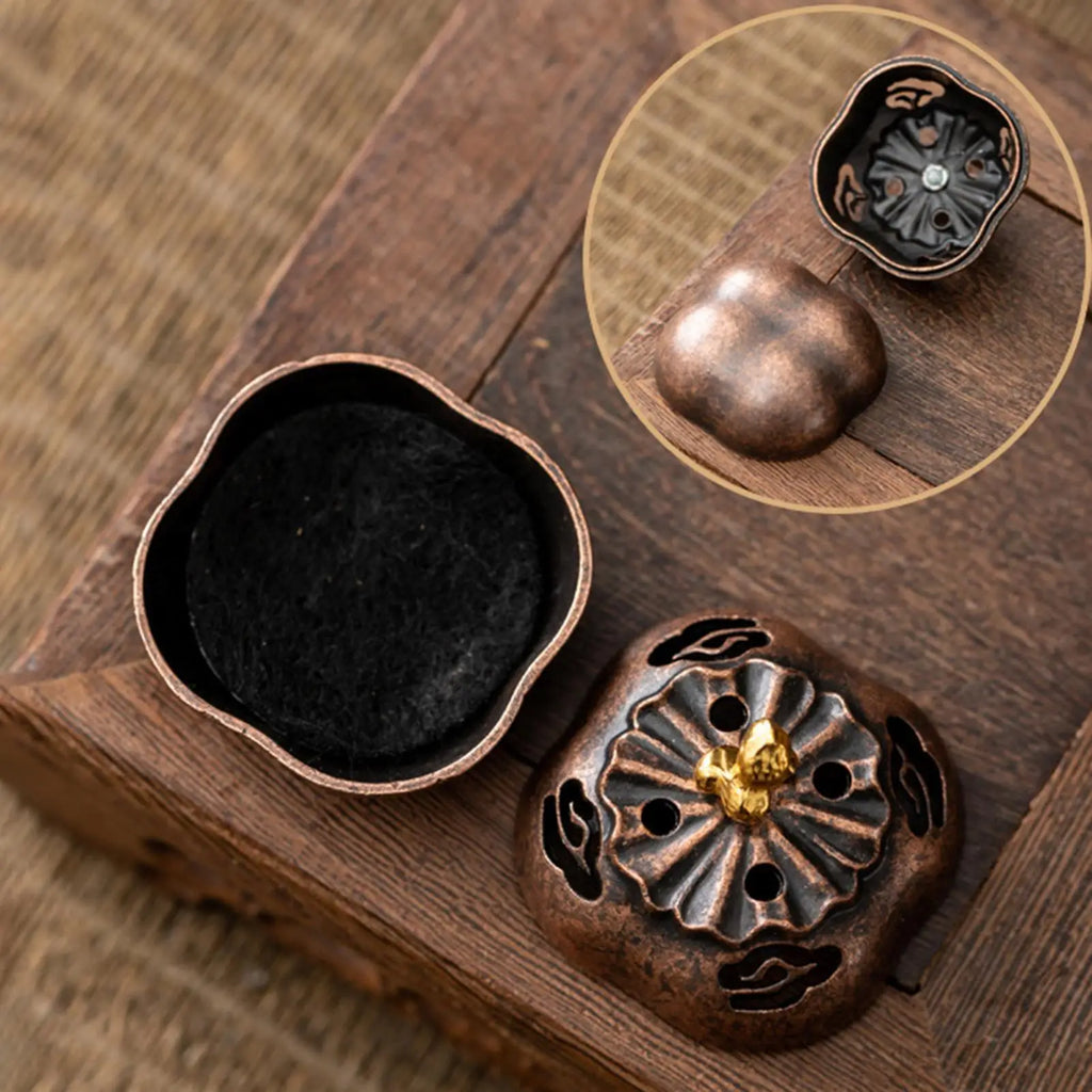 Zinc Alloy Incense Cone Holder Retro Hollow-out Burner Sandalwood