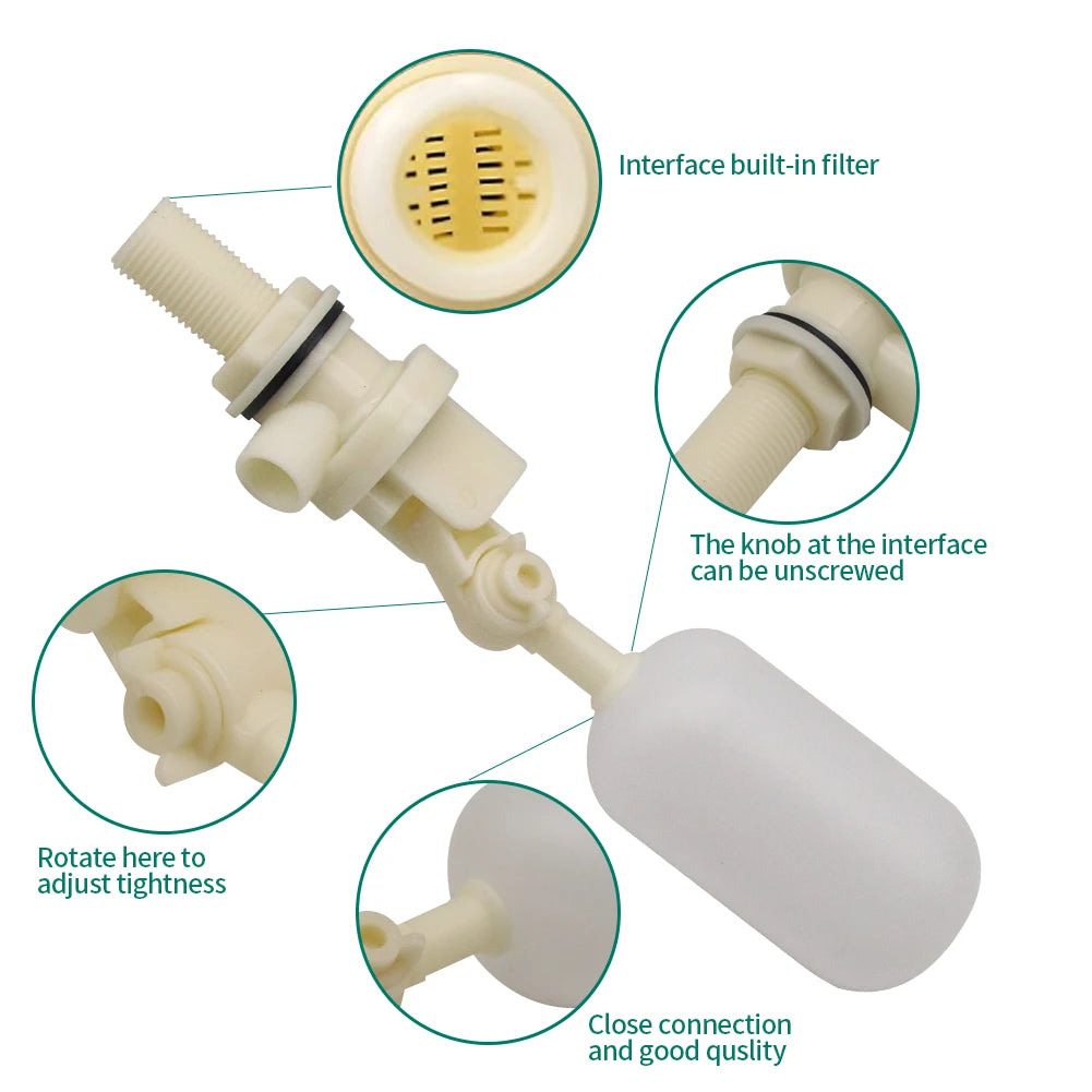 3Pcs Cattle Water Float Valve 1/2" for Automatic Water Bowl Horse Goat Sheep Pig Dog Water Trough Farm Livestock Supplies Zpaxo