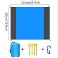 Camping Mat 4 Foldable Corner Stakes Suitable Outdoor Travel Vacation Zpaxo blue