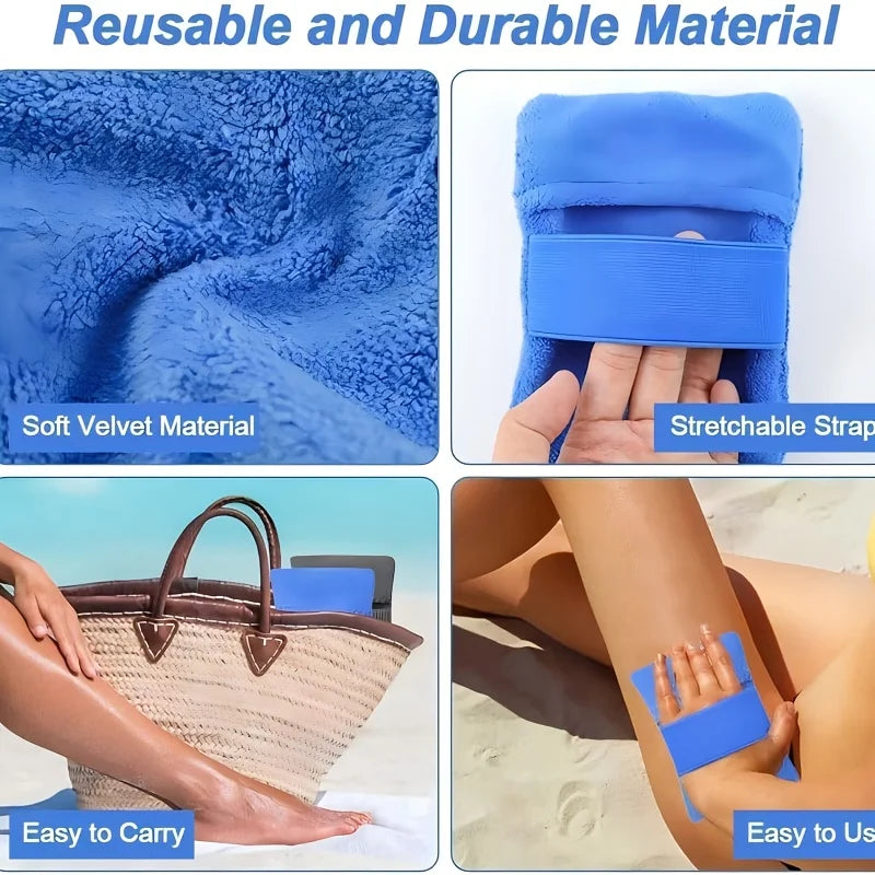 Sand Removal Beach Bags Powder Outdoor Gloves Brush