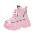 Fashion Chunky Platform Motorcycle Boots Women Autumn Winter Thick Zpaxo Pink 36(Foot 23cm) China Mainland