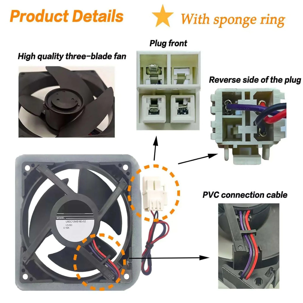 DA81-06013A Refrigerator Evaporator Cooling Fan Motor DC 12V Samsung