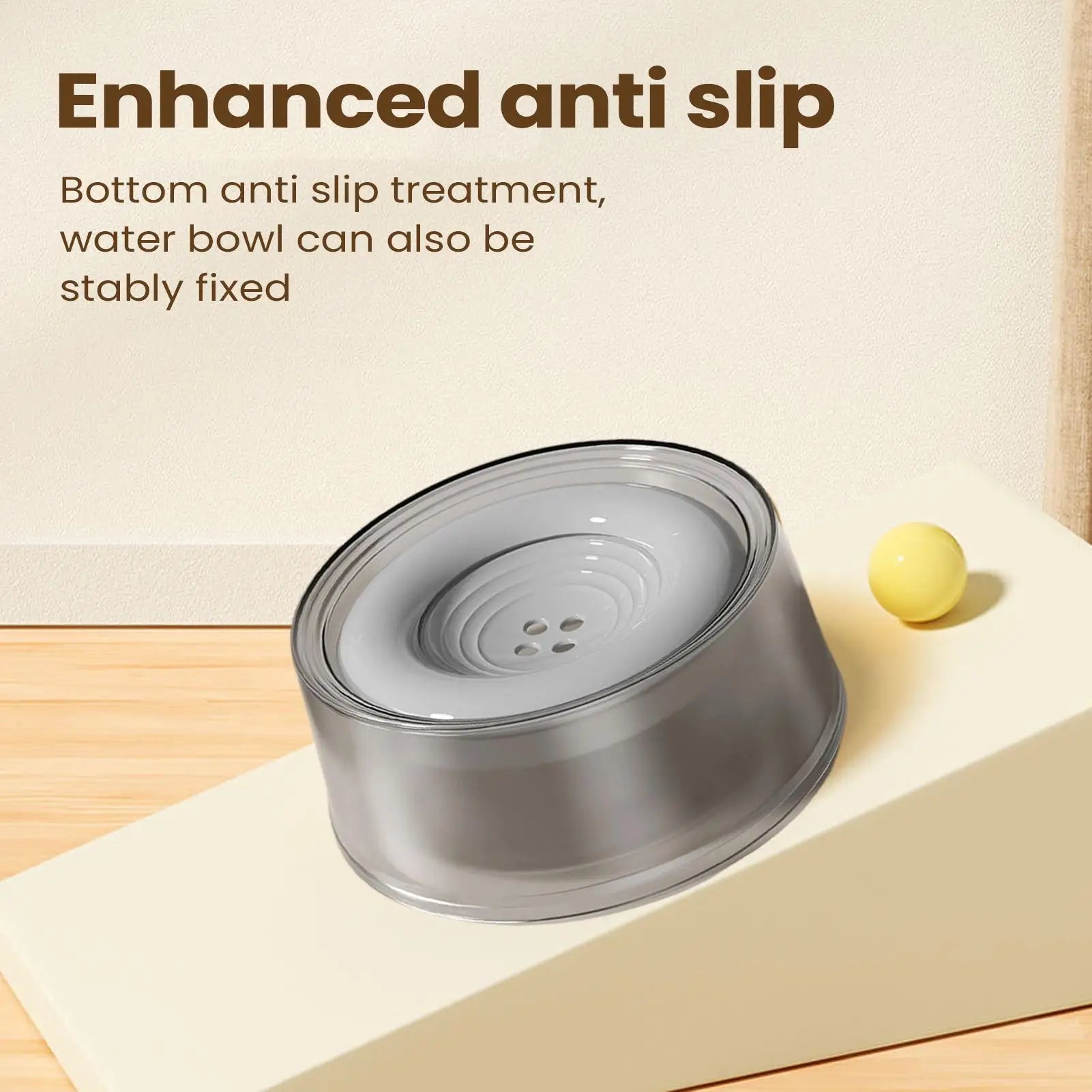 Spill Proof Water Bowl for Dogs Slow Drinking Bowl for Messy Drinkers 1200ml Large Capacity Pet Puppy Kitten Drinking Dispenser Zpaxo