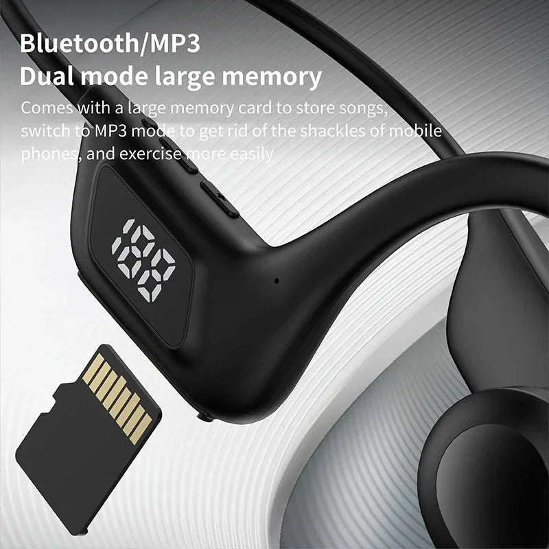 Wireless Bone Conduction Headphones Bluetooth Earphone Sport Swimming