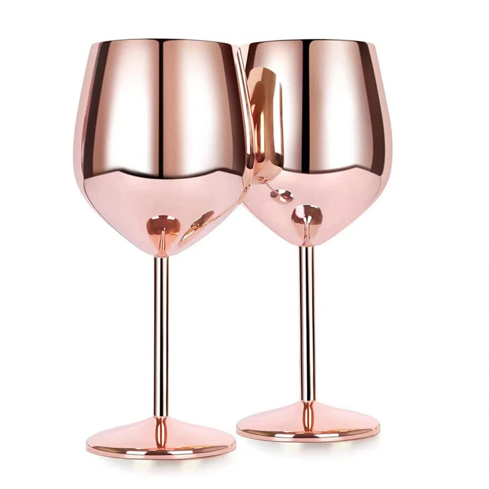 Stainless Steel Wine Glass 500ml Unbreakable Metal Wine Glass for Drinking Cocktails Wine Bar Home Outdoor Party 1PC Zpaxo