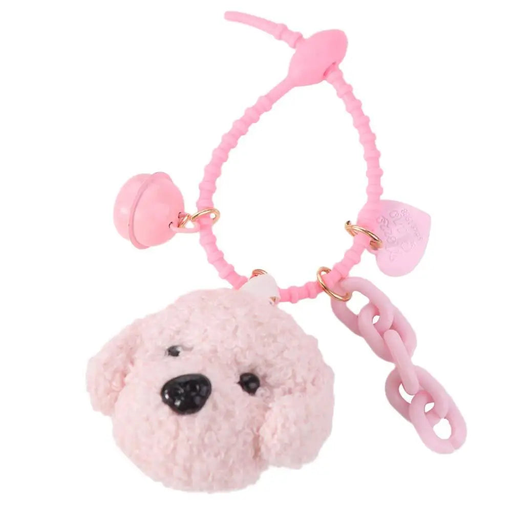 Couple Gift Stuffed Animals Dog Keychain Pet Lovers Couples Matching Dog Key Rings Bag Charm Kawaii Dog Pendant DIY Accessories Zpaxo Pink