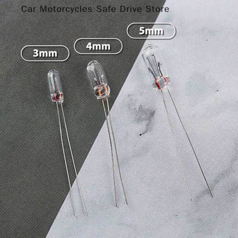 CM25PCS Clear 12V Mini Bulb Wheat Rice Bulbs Switch Button Indicator