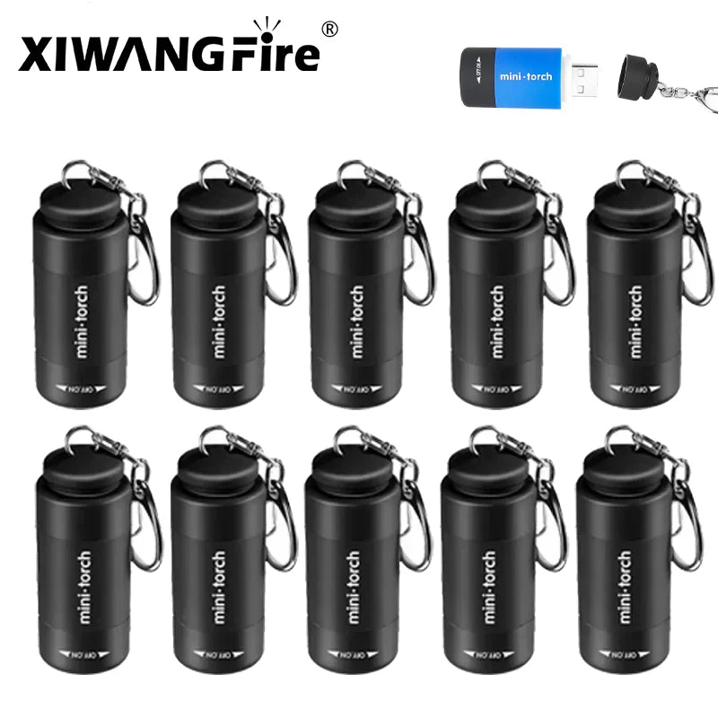 USB Rechargeable LED Multifunctional Strong Light Pocket Keychain Zpaxo