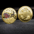 Christmas Souvenirs Merry Christmas Plated Gold Coin Santa Claus Colorful Star Snow Collectible Coins 1PCS Zpaxo one size Gold
