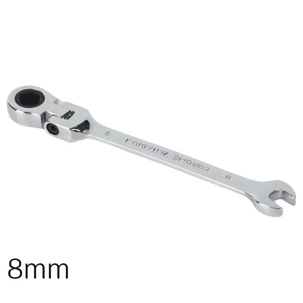 8-18MM Flexible Head Ratchet Wrench | 72-Tooth Vanadium Steel Ratchet Wrench Zpaxo 8MM