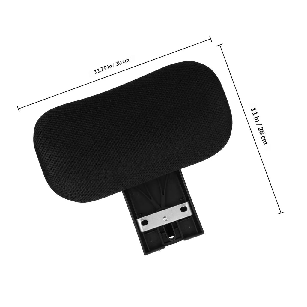 Attachable Headrest Office Chair Black Adjustable Neck Support