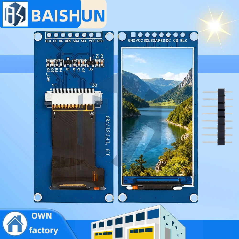 IPS Full Angle TFT Display Screen LCD Module SPI Serial Port Zpaxo