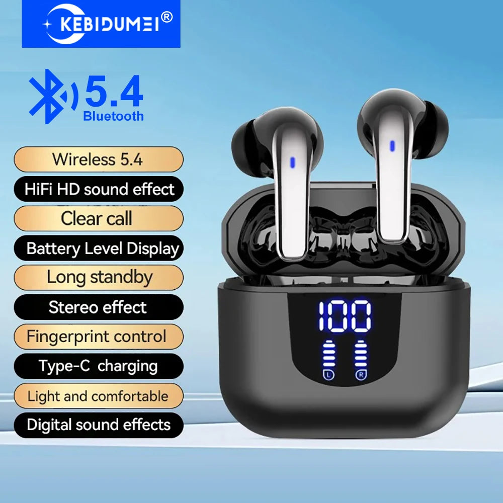 KEBIDUMEI Bluetooth 5 4 Earphones Wireless Headphones Hifi Stereo