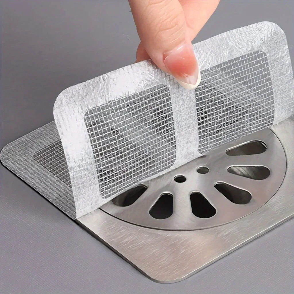 Disposable Shower Drain Hair Catcher Mesh Covers Floor Sink Strainer