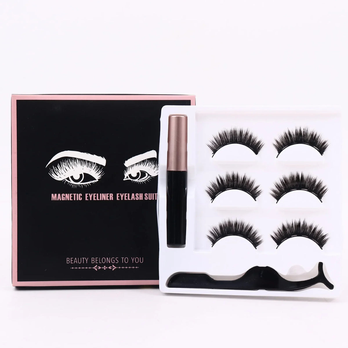 Magnetic Eyelashes Set Full Strip 5/7/10 Pair Natural Cilia False Eyeliner Dramatic Volume Thick Synthetic Eye Lashes Makeup Zpaxo 3Pair 013