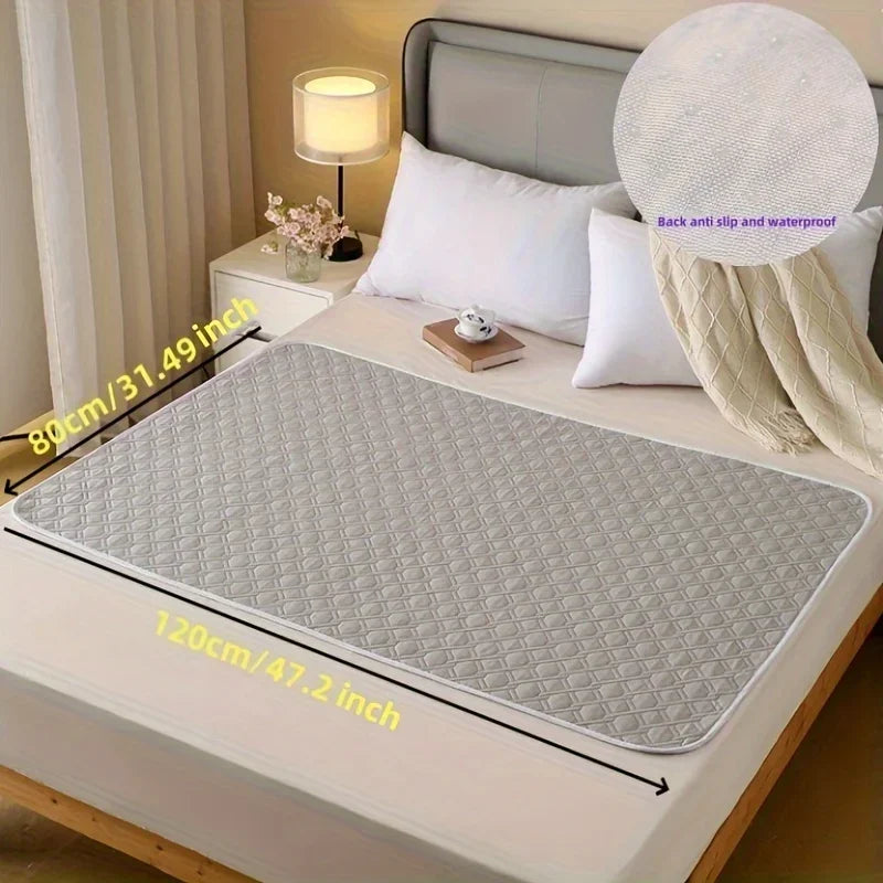 Washable Incontinence Pads – Leak-Proof Reusable Bed Mats Incontinence Pad Zpaxo grey-80x120cm
