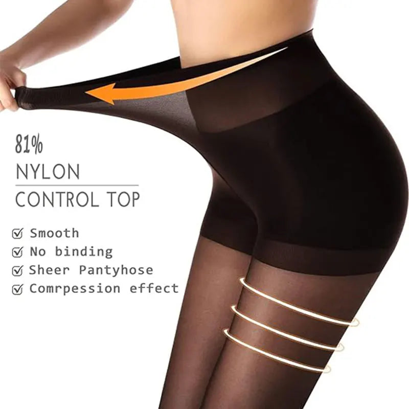 2Pairs Female Elasticity Anti Hook Wire Stockings Women Sheer Tights