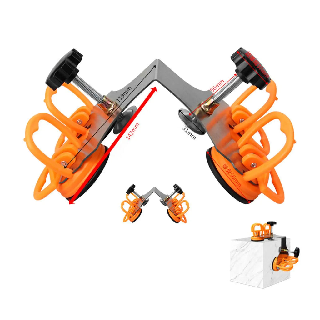 90 Degree Stone Seam Setter Stainless Steel Durable Countertop Installation Tool for Stone Slab Tile Marble Glass Granite Zpaxo